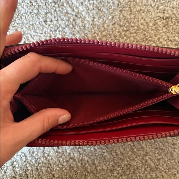 Coach Red Patterned Women's Wallet - Picture 4 of 7